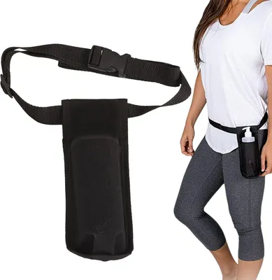 Produktbild von Massagegürtel für eine Flasche, Taillentasche mit verstellbarem Schultergurt. Ideal für Massagecreme und Massageöl. Geeignet für Masseure und Parfümeure