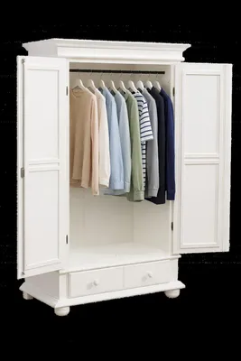 Produktbild von Kleiderschrank 108x192x58 Mehrzweckschrank Fichte weiss #725