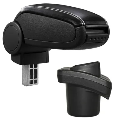 Produktbild von Armlehne Mittelarmlehne MAL komplett Leder schwarz weiß für Citroën C2 2003-2009