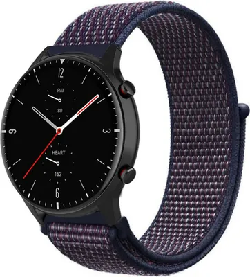 Produktbild von Strap-it Amazfit GTR 2 Nylonarmband (Lila-Blau)