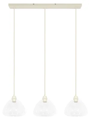 Produktbild von Light & Living - hängeleuchte - Bisho - beige - glas - große esstischlampe - E27 - 2982143