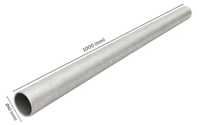 Produktbild von GeZu Impex Stahlrohr Ø 42mm x 1000 mm Feuerverzinkt Handlauf Rohr für Möbel