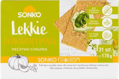 Zdjęcie produktu dla Pieczywo lekkie z orkiszem i dynią Sonko 170 g