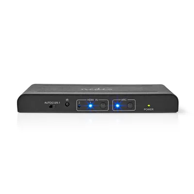 Produktbild von Nedis HDMI Extractor - 2x HDMI Input - TosLink Female / 1x 3.5 mm / 1x HDMI Output / 2x RCA - Maximale Auflösung: 4K@60Hz - 18 Gbps - Metall - Anthrazit - Box