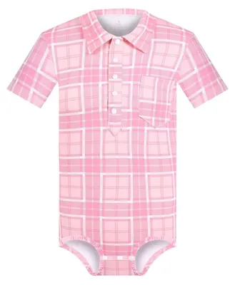 Zdjęcie produktu dla Pajama w stylu onesie z krótkimi rękawami i kołnierzykiem polo