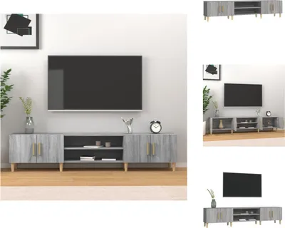Produktbild von vidaXL TV-Schrank Grau Sonoma 180x31,5x40 cm Holzwerkstoff -  TV-Möbel