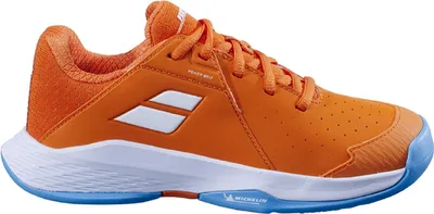 Produktbild von Babolat Propulse Clay Junior Tennis Sandplatz Tennisschuhe Sportschuhe orange/blau/weiß 3J2S25A750-6022, Schuhgröße:40 EU