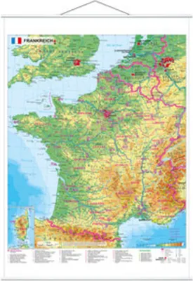Produktbild von Stiefel Wandkarte Frankreich physisch