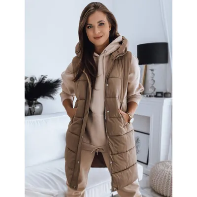 Imagen del producto de Chaleco acolchado para mujer, modelo NOELIA, color caqui, talla XL
