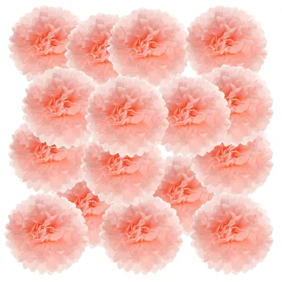 Papierblumenbälle 10 cm, 20 Stück, Hellorange für Dekoration