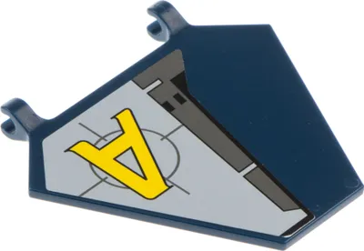 Produktbild von 1x Lego Fahne 5x6 dunkel blau 2 Clips Sticker Agents Logo rechts x1435pb002R