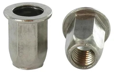 Produktbild von Blindnietmuttern Edelstahl Flachkopf Sechskant M4X11 INPTH 20