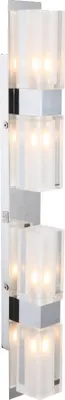 Produktbild von Wandleuchte aus Edelstahl und Glas H 53 cm