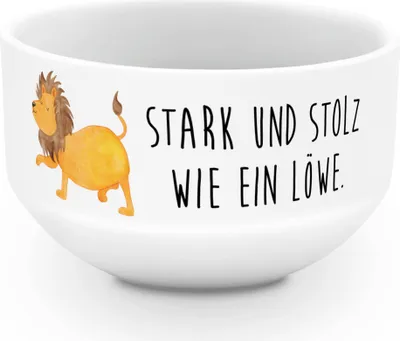 Produktbild von Mr. & Mrs. Panda schale Sternzeichen Löwe - Weiß - Geschenk, Müslischale, Müslischüssel, Schüssel, Geburtstag August, Horoskop, Juli, dessertschale, Obstschale