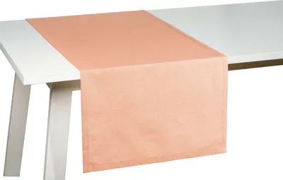 Produktbild von Pichler Melierte Baumwolle meliert Tischläufer 1er Set 150 x 50 cm FARO Rechteck orange , 2 cm breit gesäumt