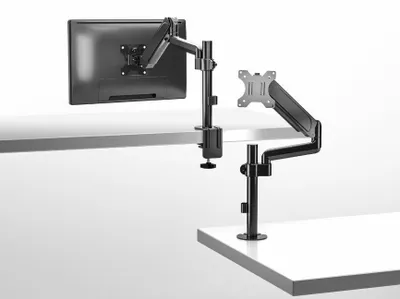 Produktbild von Equip Neig-/schwenkbare Monitorhalter für Bildschirme mit 17 bis 32 Zoll, Klemme, 9 kg, 33 cm (13"), 81,3 cm (32"), 100 x 100 mm, Schwarz