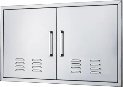 Productafbeelding van Buitenkeukendeur - BBQ deur - Buiten koken - Geventileerd ontwerp - 36" B x 21" H - Zilver
