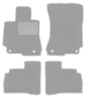 Produktbild von Velours-Fußmatten für Mercedes W221 2005-2013 (S-klasa sedan krótki) – 4-tlg, Grau, passgenau – Wielganizator OSLO