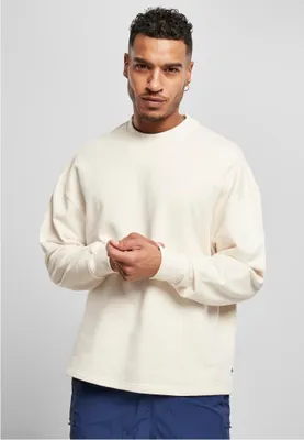 Produktbild von Urban Classics TB4408 | Organic Oversized Boxy Crew Herrenpulli - Farbe: whitesand - Größe: L