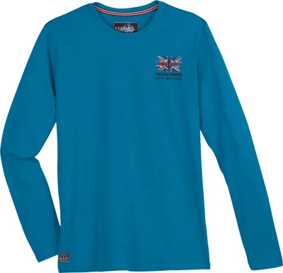 Produktbild von Redfield XXL Langarmshirt Brustprint türkisblau