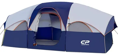 Produktbild von Familienzelt Campingzelt Gruppenzelt - 6-8 Personen - 1500 mm Wassersäule - Mit Trennwand - 427 x 274 x 183 cm