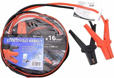 Zdjęcie produktu dla Kable rozruchowe 12/24 V, długość 3 m, do benzyny o pojemności do 2500 cm3