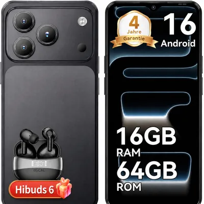 Produktbild von 2026 Blackview WAVE 7C Handy Ohne Vertrag incl Hibuds 6, 6.56", Android16, 16GB+64GB/2TB TF, Face ID, 5000mAh, 32MP, Dual-SIM, WiFi 5, IP54