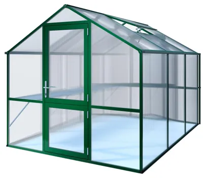 Produktbild von KGT Gewächshaus "Rose III" moosgrün 7,5 m² 10 mm HKP