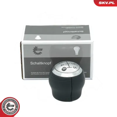 Produktbild von ESEN SKV Schaltknauf Schalthebelknauf Silber Leder 5-Gang für TOYOTA Yaris Schrägheck (P9) AURIS (NRE15, ZZE15, ADE15, ZRE15, NDE15) AVENSIS Kombi