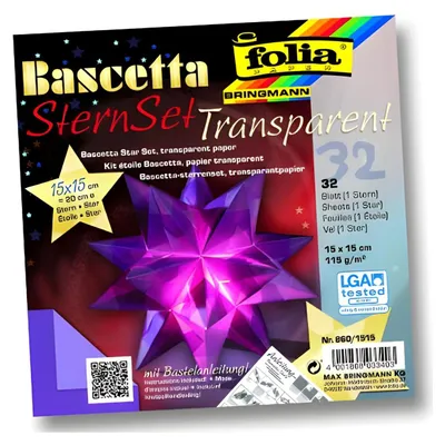 Image de Folia 860/1515 Bascetta Stern - violet, transparent, Ø 20 cm