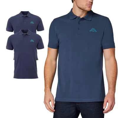 Immagine prodotto di Kappa, maglietta polo da uomo VENIST, confezione da 2 | Camicia polo con stampa del logo | Polo basic