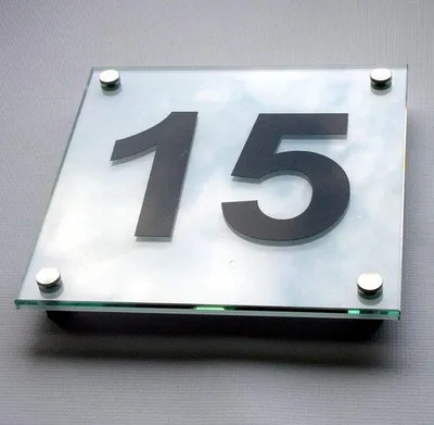 Produktbild von Hausnummernschild - Personalisierbar - 20 x 20 cm - Antrazit