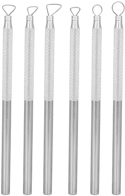 Produktbild von Kleibeitwerkzeugset 6-teilig - Aluminium-Schaber - Erwachsenen-Kleibeitwerkzeug - Modellierwerkzeug - Kleibeitwerkzeugzubehör - Dauerhaftes Material