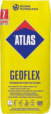 Produktbild von Atlas Geoflex C2TE Gel-Kleber 22,5 kg - Hochflexibel, Frostbeständig, Für Innen/Außen, Grau