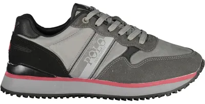 Zdjęcie produktu dla Stylowe, szare męskie buty sportowe z sznurowaniem i kontrastowymi detalami