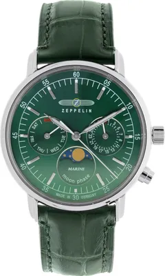 Produktbild von Zeppelin 8635-4 Damenuhr LZ 14 Marine Mondphase Grün