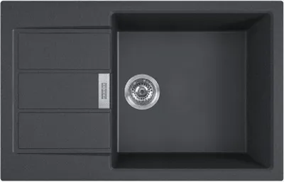 Produktbild von Franke Sirius 2.0 - Tectonite-Spüle S2D 611-78 XL, 780x500 mm, Schwarz 143.0617.613