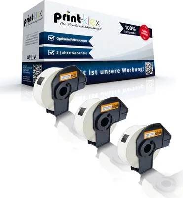 Produktbild von Print-Klex Kompatible Etiketten-Rolle kompatibel mit Brother P-Touch DK-11203 P-Touch QL500Series P-Touch QL550 P-Touch QL560 P-Touch QL560Series DK11203 DK 11203 17x87mm Office Line Serie