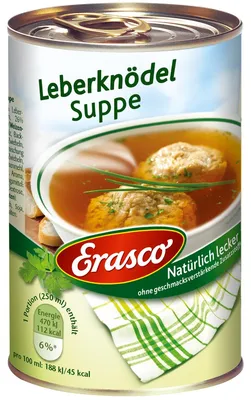 Obrázek produktu pro Erasco polévka s játrovými knedlíčky typické bavorské pikantní koření 395ml