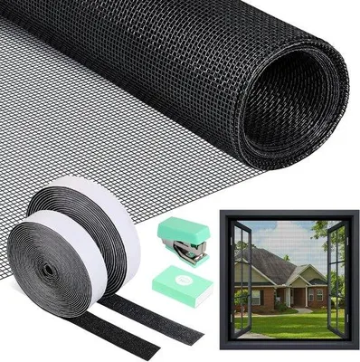 Produktbild von Fliegengitter 120 x 250 cm - Insektenschutz ohne Bohren, katzensicher, individuell zuschneidbar