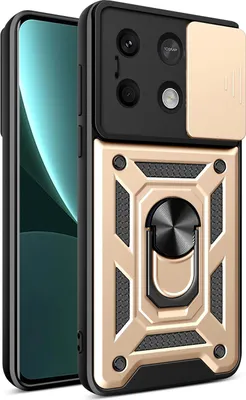 Produktbild von Hülle für Xiaomi Redmi Note 13 5G Magnetische Ring Ständer Halter Dia Kameraschutz TPU Bumper Silikon Schutzhülle Gold