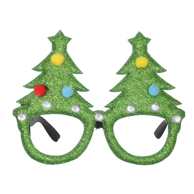 Produktbild von Weihnachtsdeko-Brille mit Pailletten, Weihnachtsmütze, Geweihform, für Kinder, Party, Foto-Requisite, festlich, Neujahr, Cosplay, Neuheitsbrille