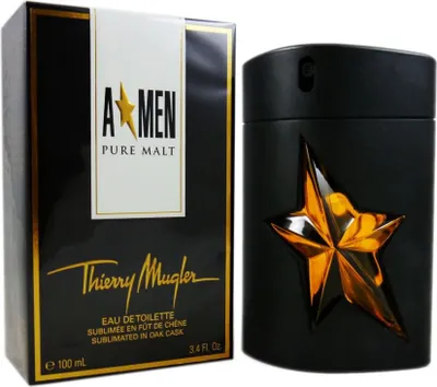 Produktbild von Thierry Mugler A*Men Pure Malt 100 ml, Männer, 100 ml, Nicht nachfüllbare Flasche, Bergamot orange, Patchouli, Vanilla, Cedar wood, Amber, Fruits, Coffee bean, Musk, Spray