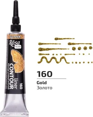 Immagine prodotto di Farba aktylowa kontur universale broccato oro 20ml