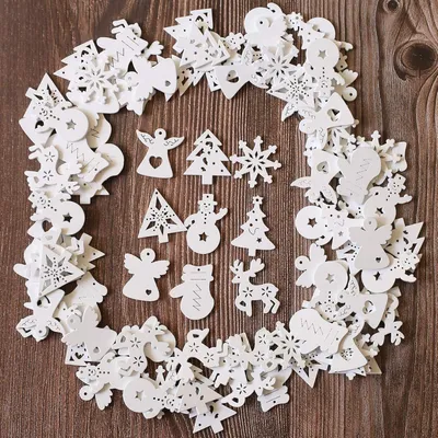 Zdjęcie produktu dla ToBeIT Świąteczna dekoracja mini drewniana zawieszka zestaw DIY crafting
