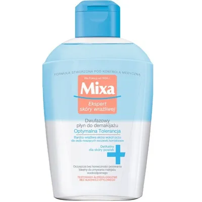 A product shot of a bottle of makeup remover.