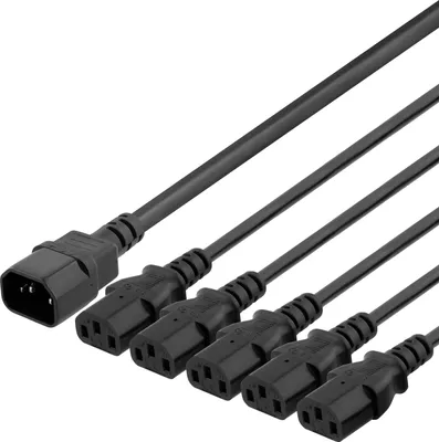 Produktbild von Deltaco DEL-113D, 2 m, IEC C14, IEC C13, 250 V
