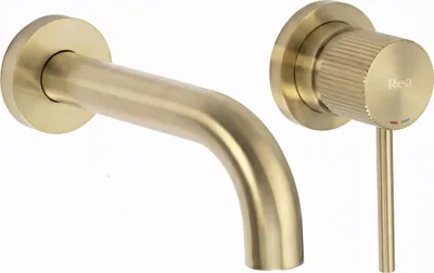 Zdjęcie produktu dla Bateria Umywalkowa Podtynkowa Rea Lungo Stripe Brush Gold
