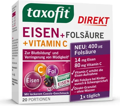 Produktbild von taxofit EISEN + Metafolin Direkt-Granulat (20 St)