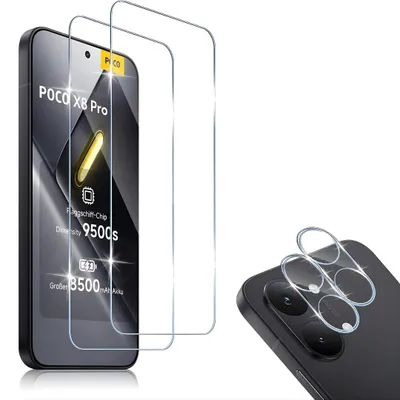 Produktbild von 2X Schutzglas für Xiaomi Poco X8 Pro Panzerfolie Display Kamera Ful Screnn Cover 9H